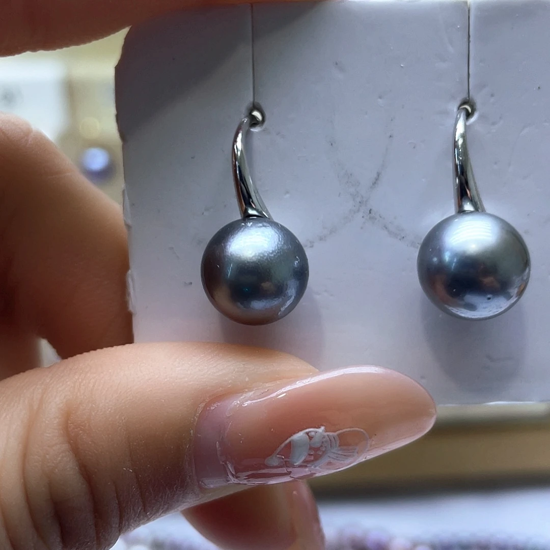 海水珍珠发饰银S925镶嵌