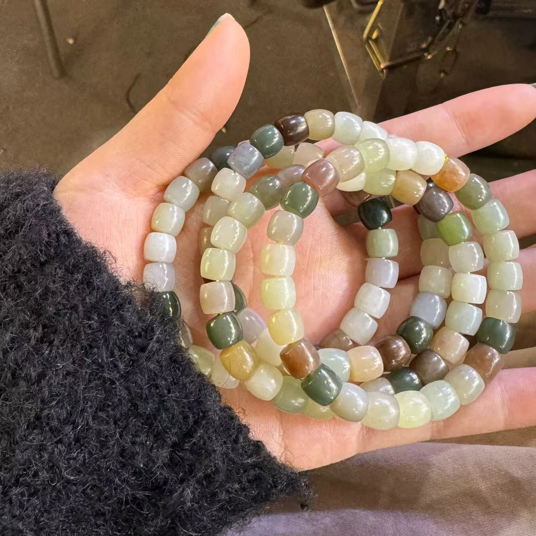 天然和田玉手串多宝手链湖水晴水直切正品精品礼物