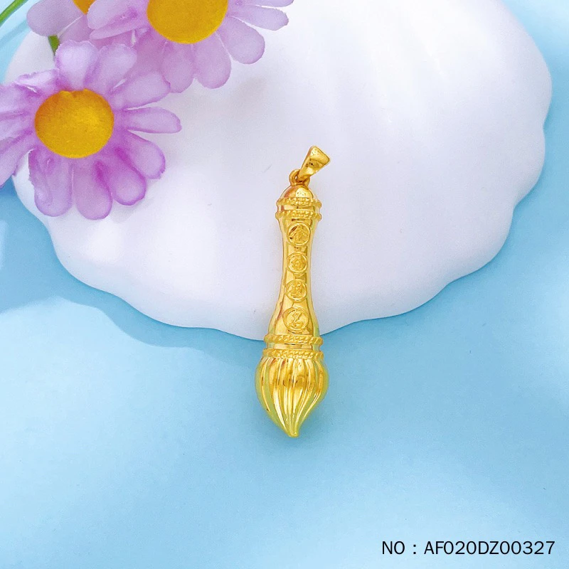 足金999 金榜题名毛笔吊坠