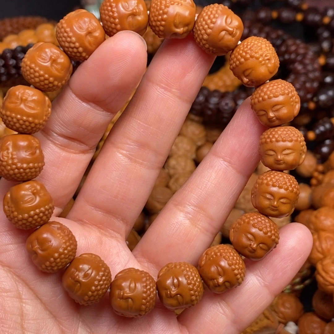 菩提籽类橄榄核雕刻猴头核桃手串手链项链