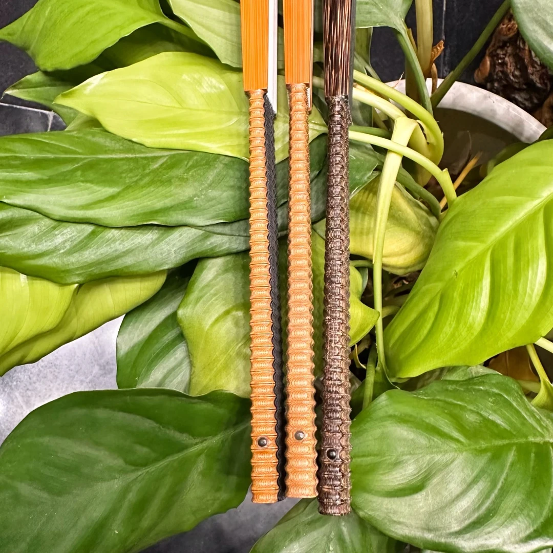 【央广非遗】盛春工作室 95老玉竹锉竹节 36天罡3款 折扇