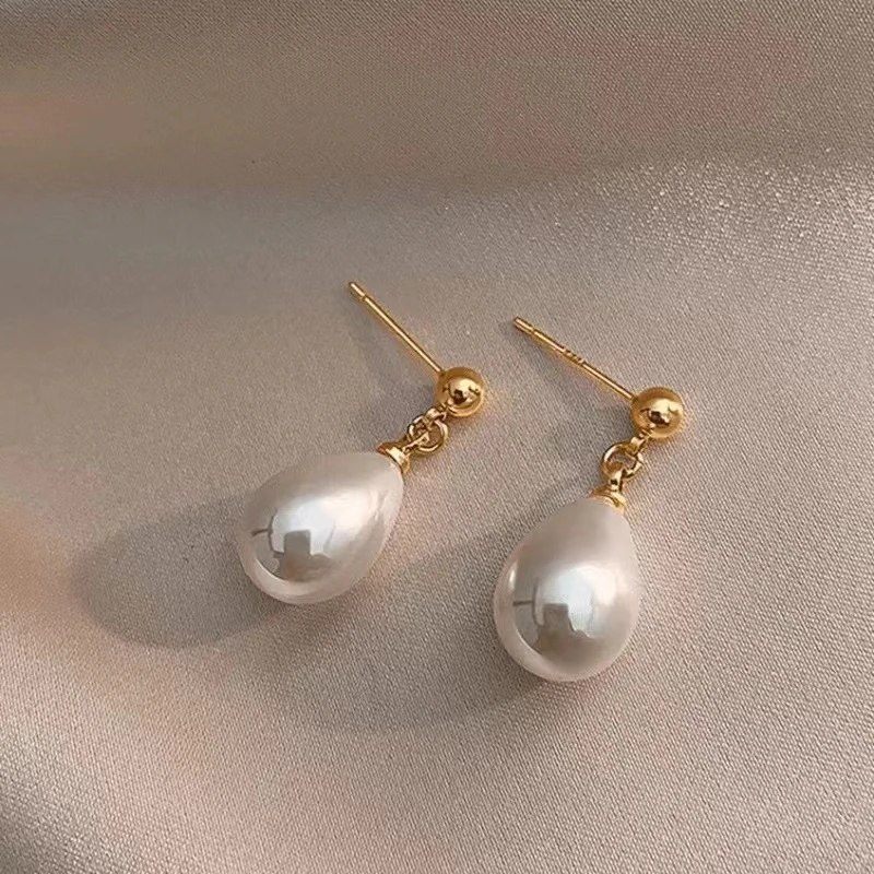 925银仿珍珠耳饰 百搭高级感耳钉吊坠H2187