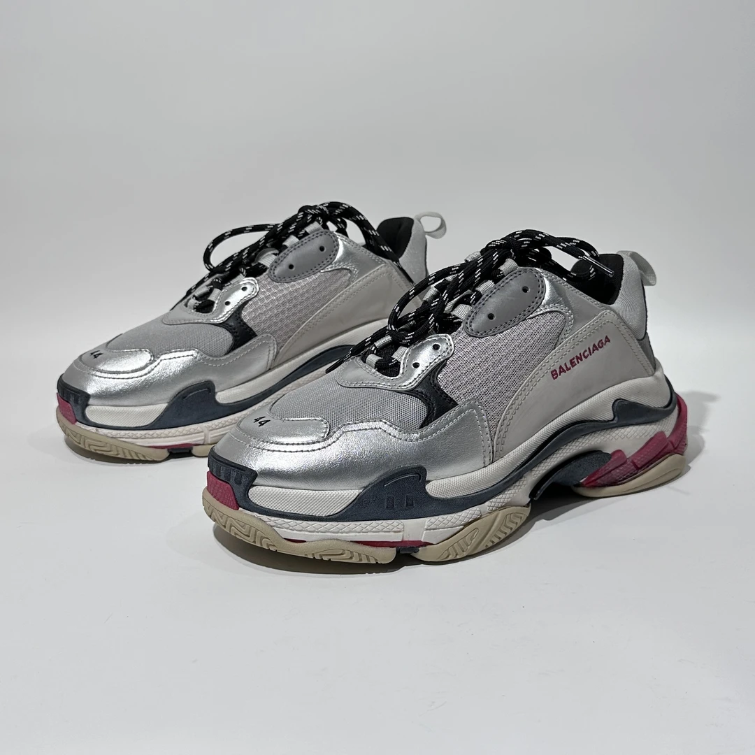 99新 Balenciaga/巴黎世家 44码 Triples 白银时尚老爹鞋/WX80323
