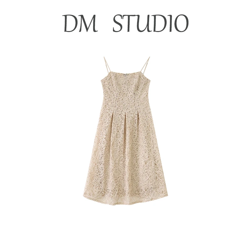 【现货】DM19180【陌上花开】简约气质吊带裙显温柔性感百搭吊带裙