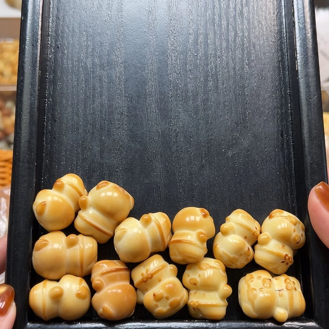 手串菩提根/象牙果瑕疵炭烤眼镜猪12课有裂面