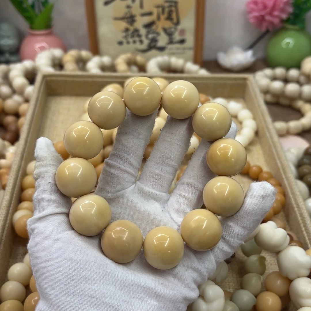 菩提根/象牙果吊坠22干磨牙果奶黄圆珠321