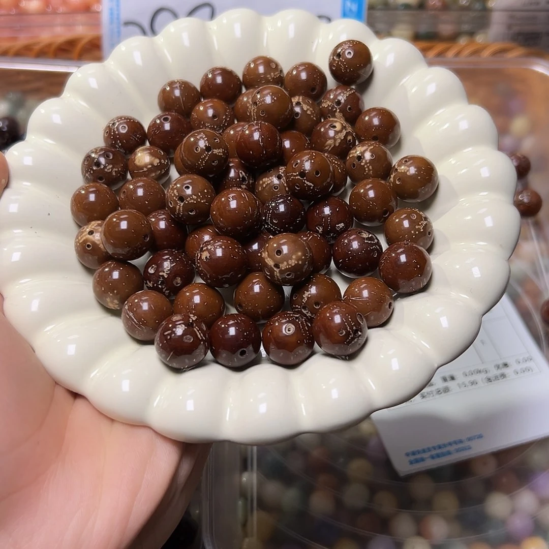 菩提根/象牙果吊坠瑕疵卡14紫金鼠圆30颗