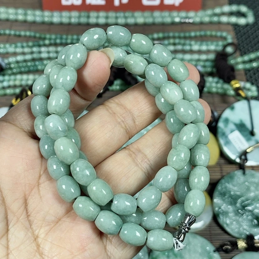 【闪购商品】翡翠颈饰未镶嵌玉项链卡8长60厘米