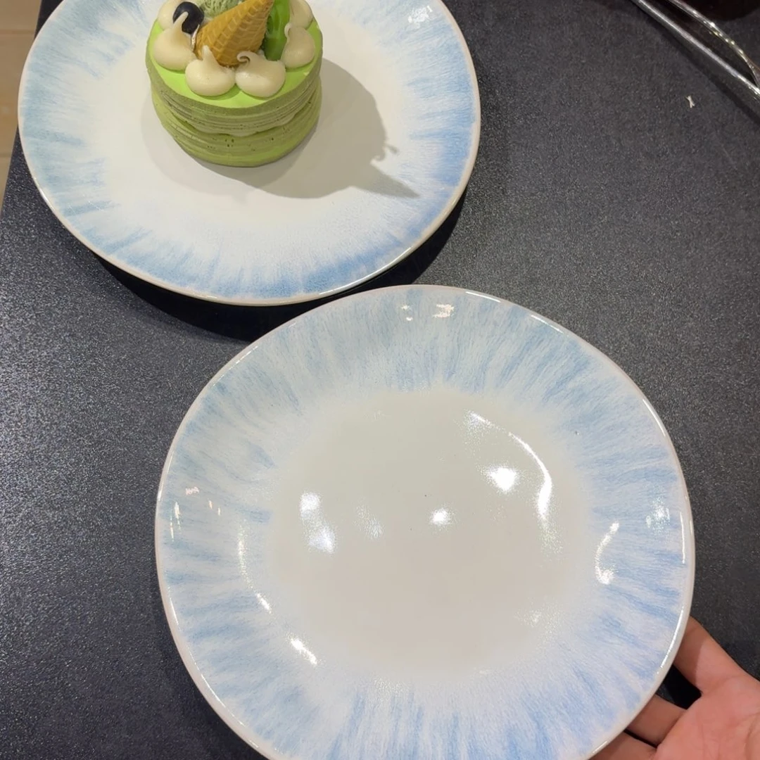 瓷微微瑕特价处理两个8寸盘