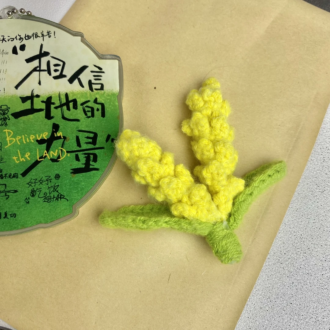 十个勤天纯手工钩织小麦穗挂件