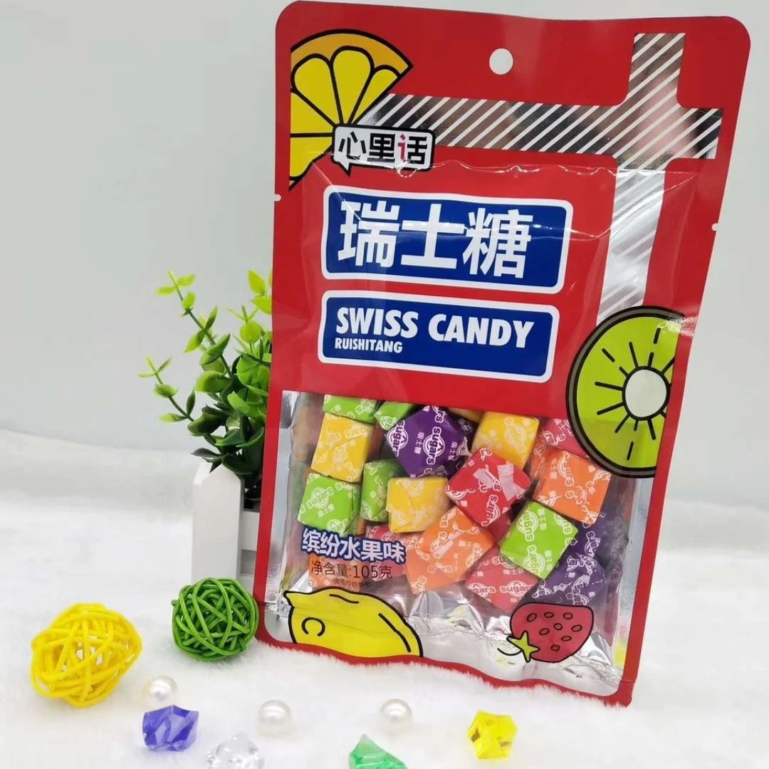 心里话缤纷果味瑞士糖充气糖果105g 商超同款果汁软糖休闲零食