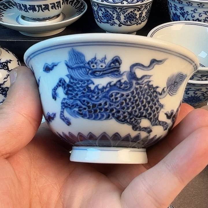 景德镇柴窑麒麟压手