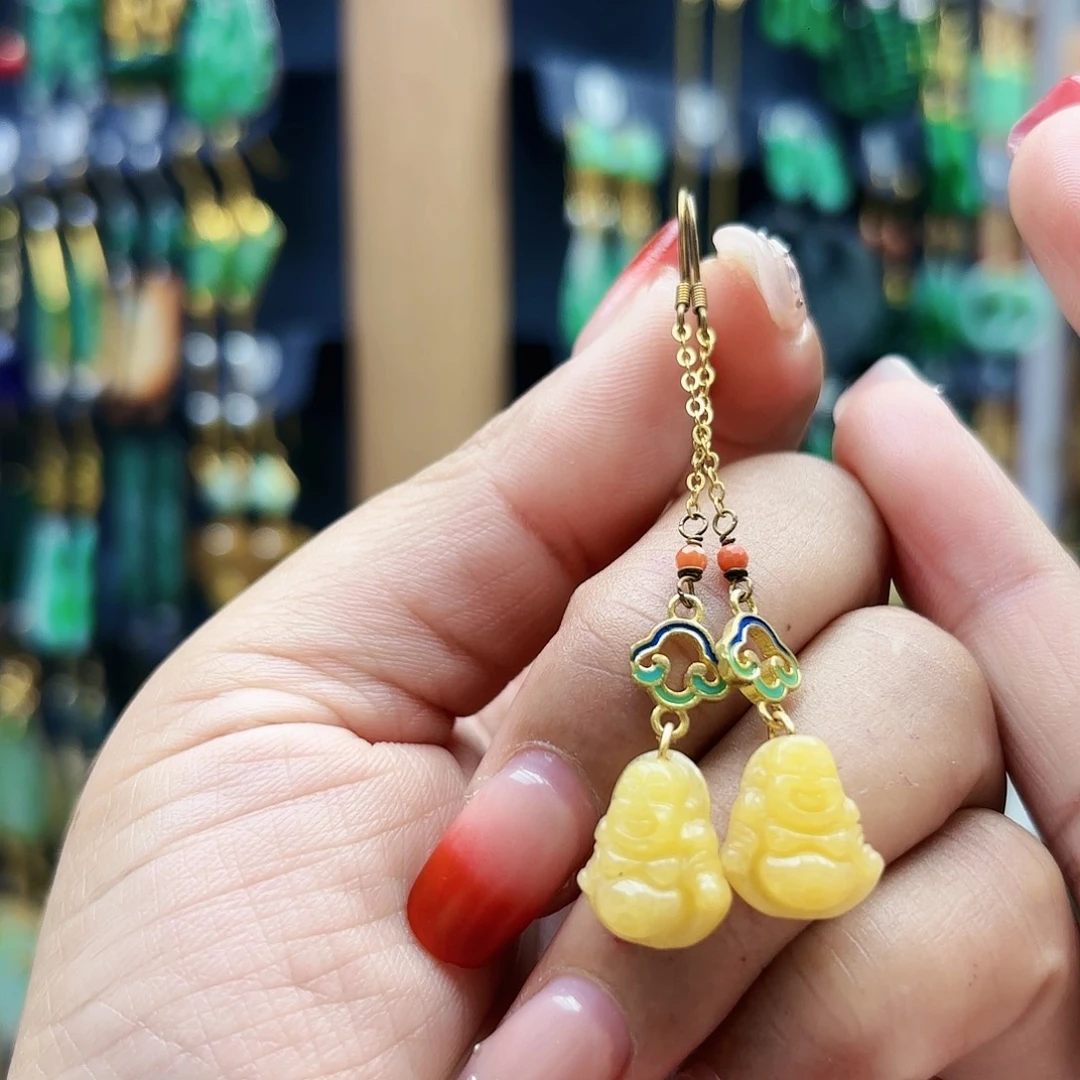 翡翠未镶嵌耳饰耳坠