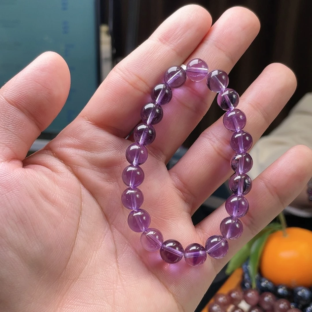 水晶手链未镶嵌巴西紫水晶C8.5mm