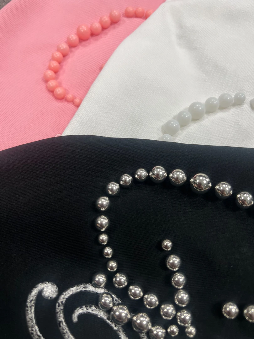 【明星同款GD33珍珠T恤 新品太好看了情侣装！重磅300g短袖男女同款