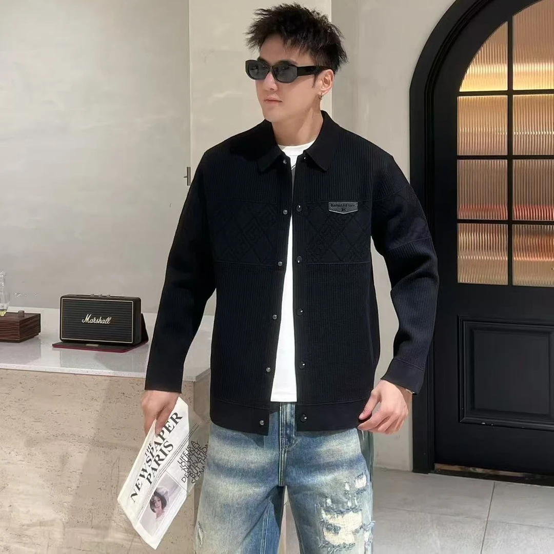 2025新款针织针织衫毛衣男士秋季极简开衫百搭时尚冬季开衫