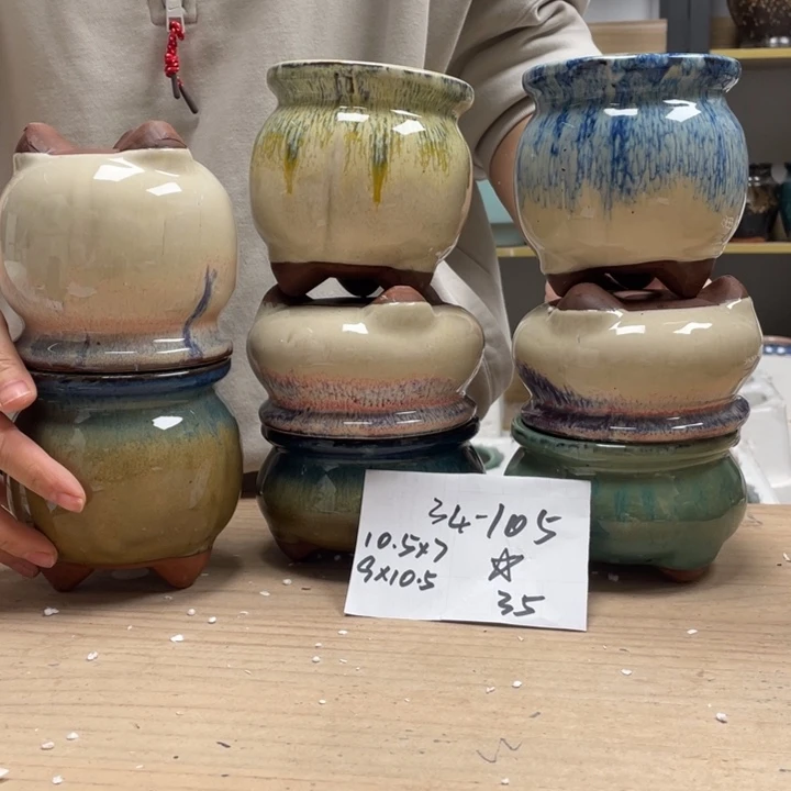 紫砂花盆多肉花盆微瑕105