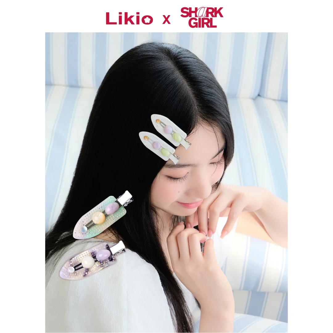 Likio x Sharkgirl 插花系列 宝石收藏家无痕边夹 发夹侧边发卡