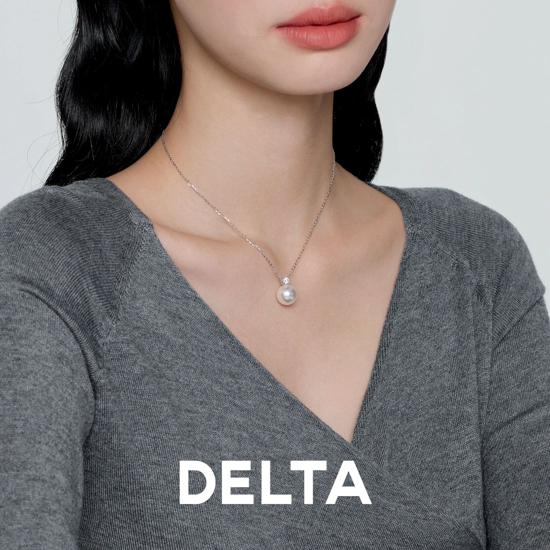 DELTA 坠链均925银仿珍珠 戴妃珍珠项链轻奢精致锁骨链满天星叠戴商品图