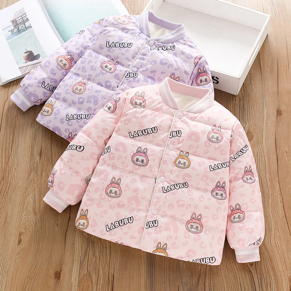2025秋冬新款童装 女童轻薄羽绒长袖内胆 女宝宝拉布布羽绒服外套