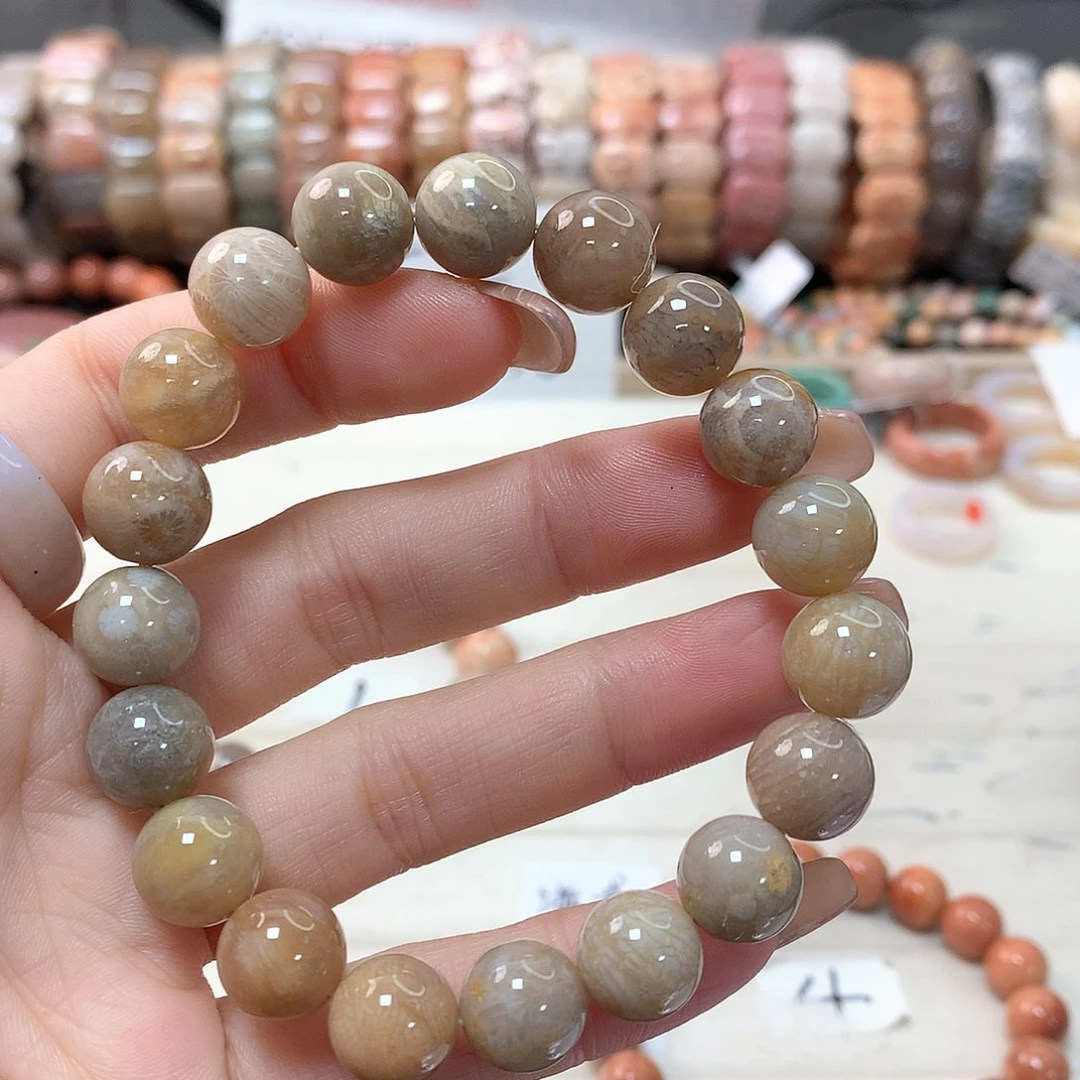 硅化珊瑚（珊瑚玉）手链未镶嵌静*402