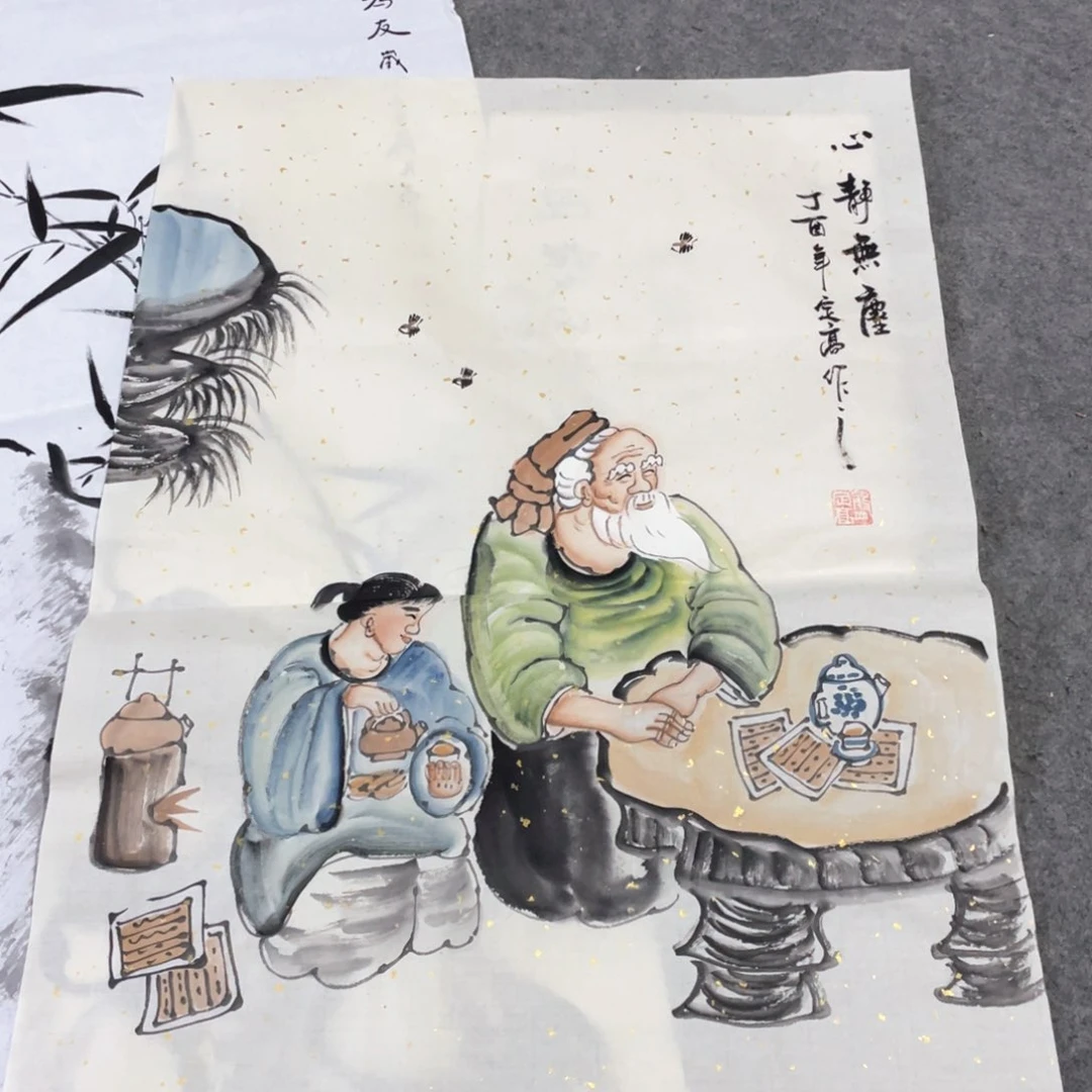 国画国画作品画心一张