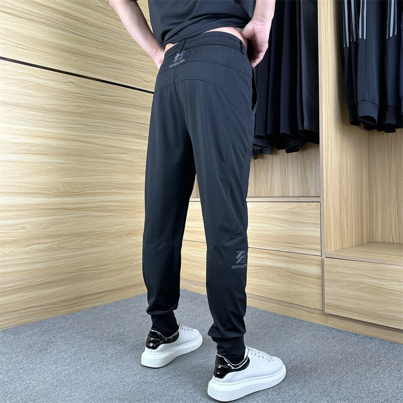 205夏季冰丝速干休闲裤时尚弹力束脚裤