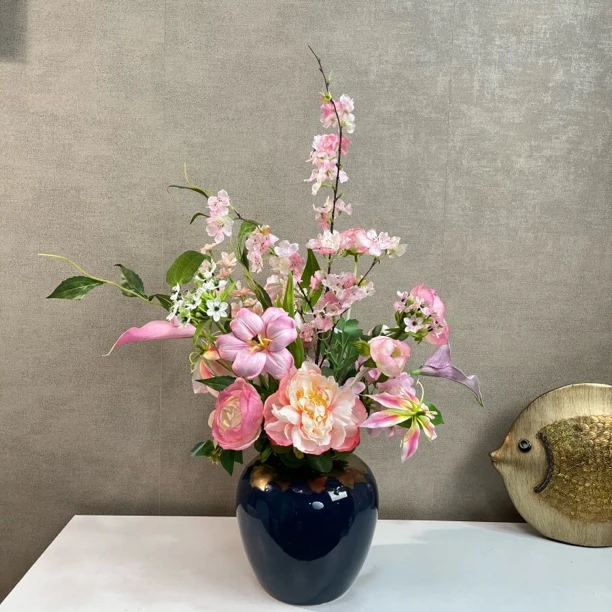 梦幻款 孤品 现代风仿真花客厅餐桌高档装饰摆件