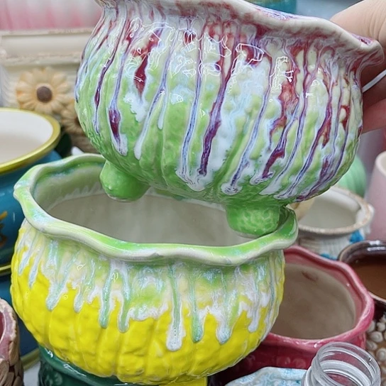 多肉绿植陶瓷花盆9.9包邮