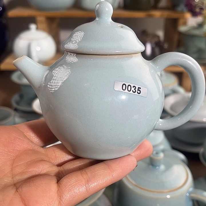 其他陶原矿原产地精品天青福利龙蛋壶