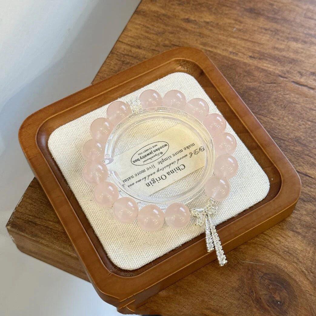 铜合金玻璃手链 @APRIL仿水晶手链女小众设计少女手串送闺蜜生日