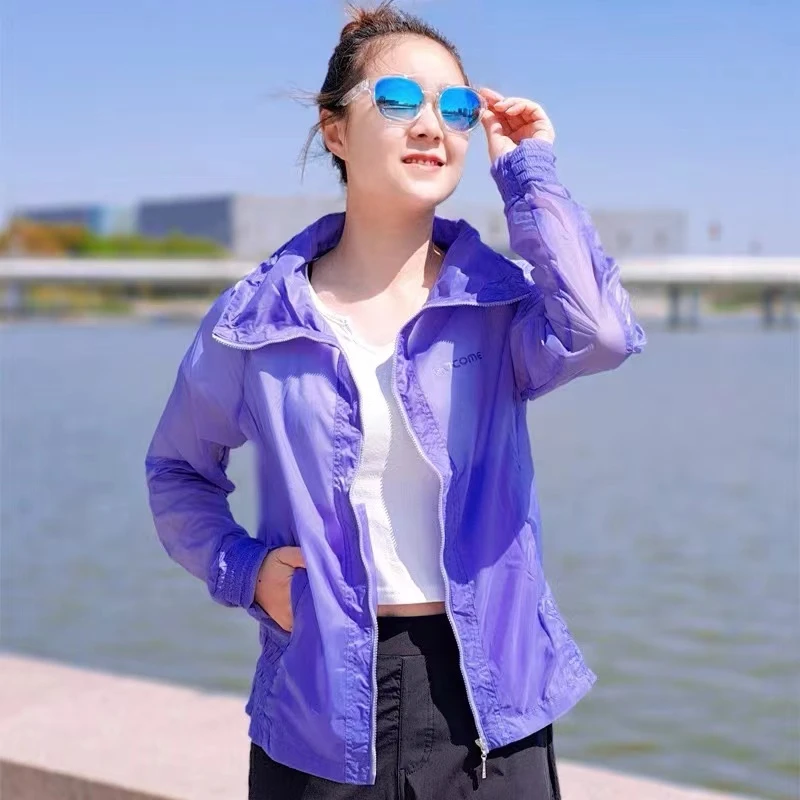 J2005/2005 女式夏季户外轻薄防晒透气速干开衫皮肤衣