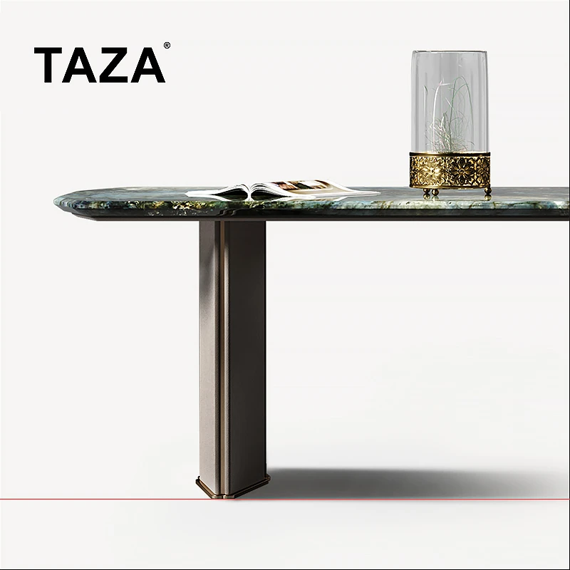 TAZA大理石餐桌别墅意式轻奢长方形客厅2025新款简约现代餐台B572
