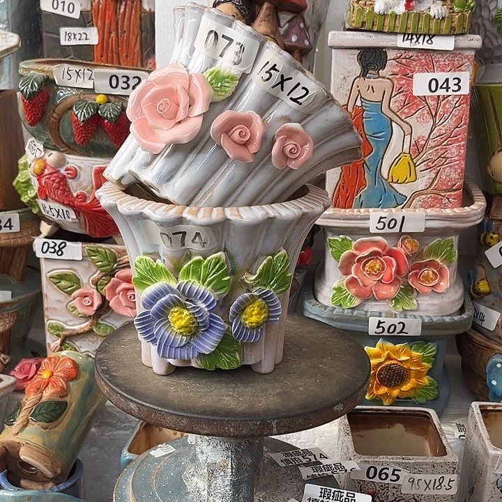 粗陶材质多肉花盆