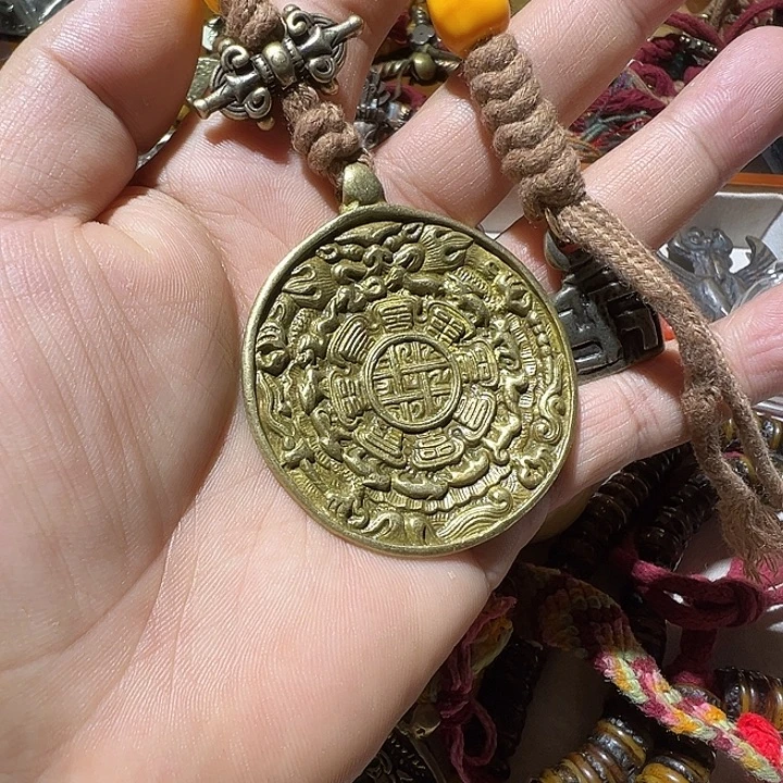铜合金藏传的九宫牌子