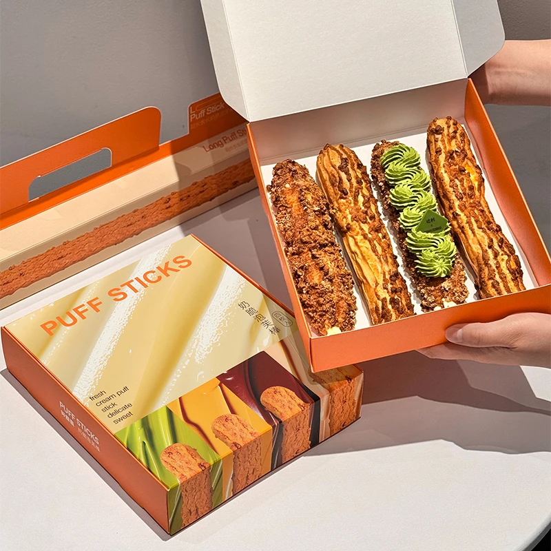 核桃马里奥包装盒坚果面包抽拉纸盒长方形烘焙透明开窗打包盒定制