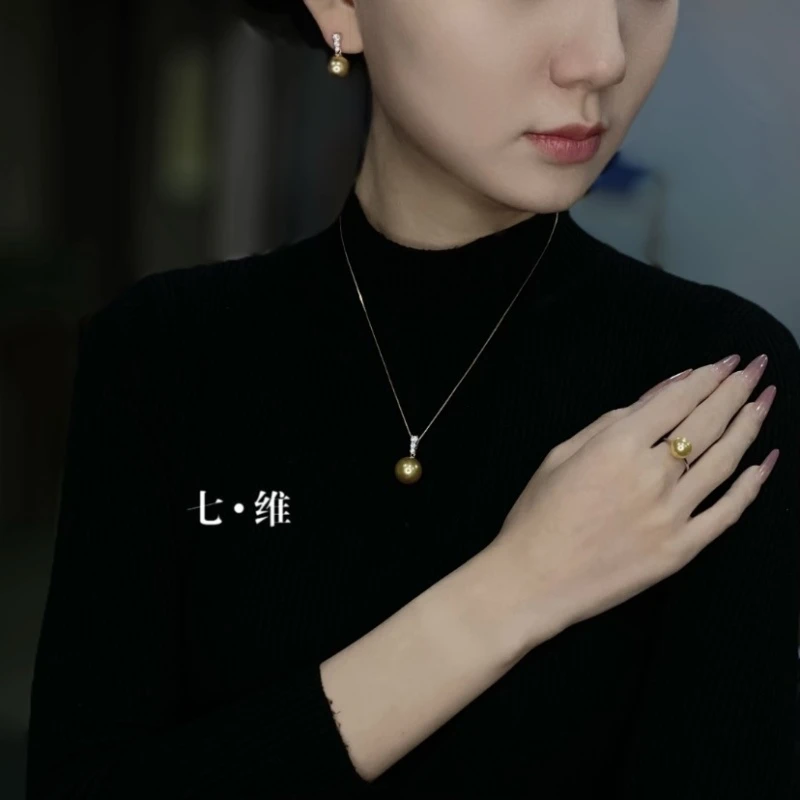 吊坠925银 【掌柜专属】A040 [浓金色13mm项链] 简约风 百搭款