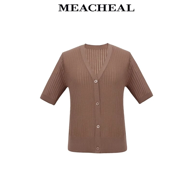 MEACHEAL米茜尔【星线好物】坚果壳棕毛衫324230033005