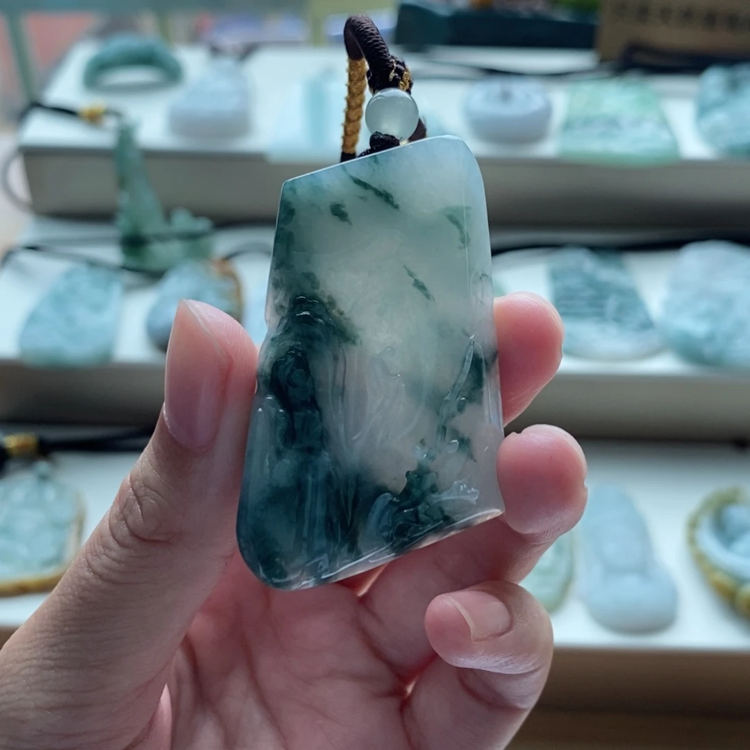 【闪购商品】颈饰未镶嵌翡翠清**云天然缅甸A货翡翠