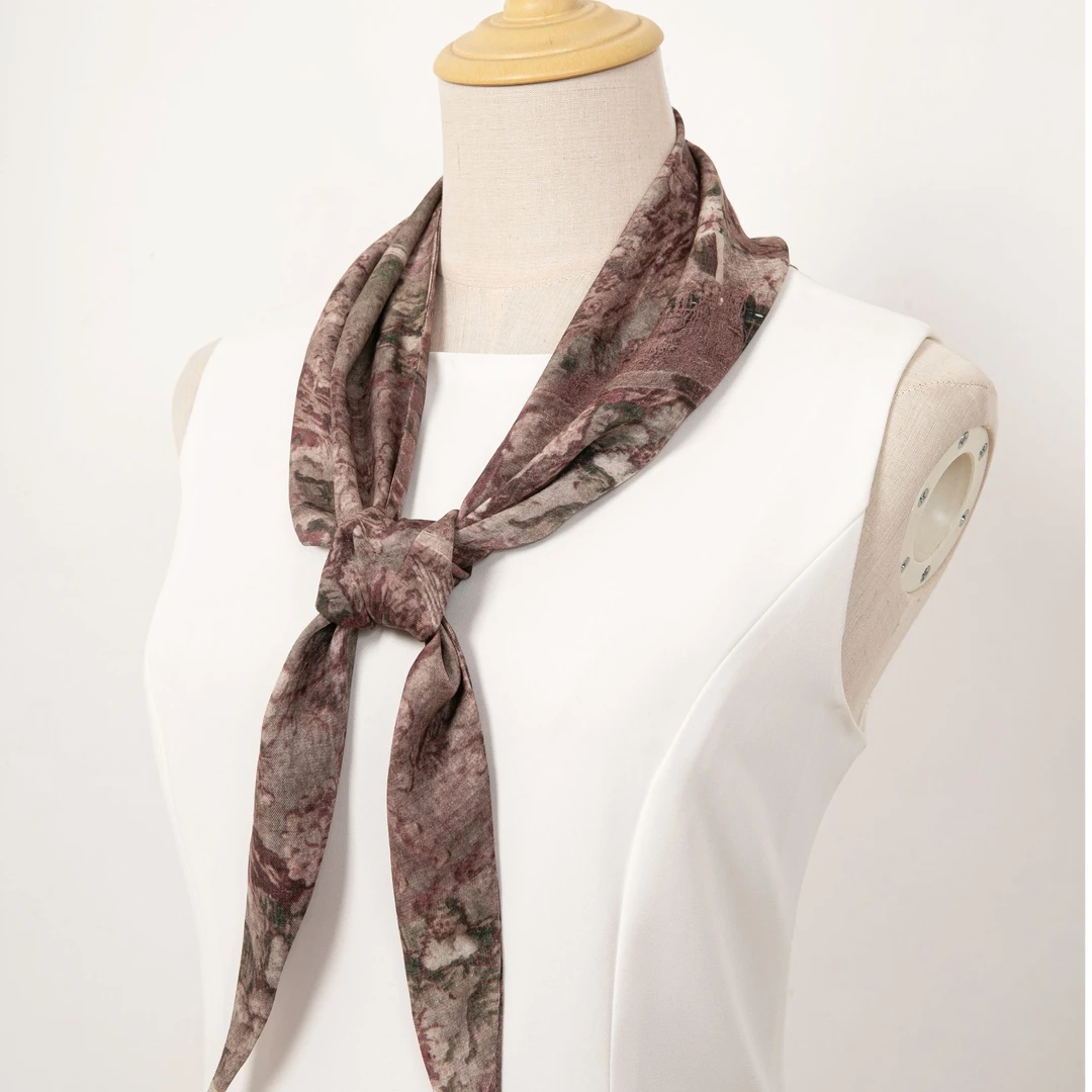 【冬姐精选】100桑蚕丝【尺寸：130*30】 夏季新款真丝围巾 YGSS5292