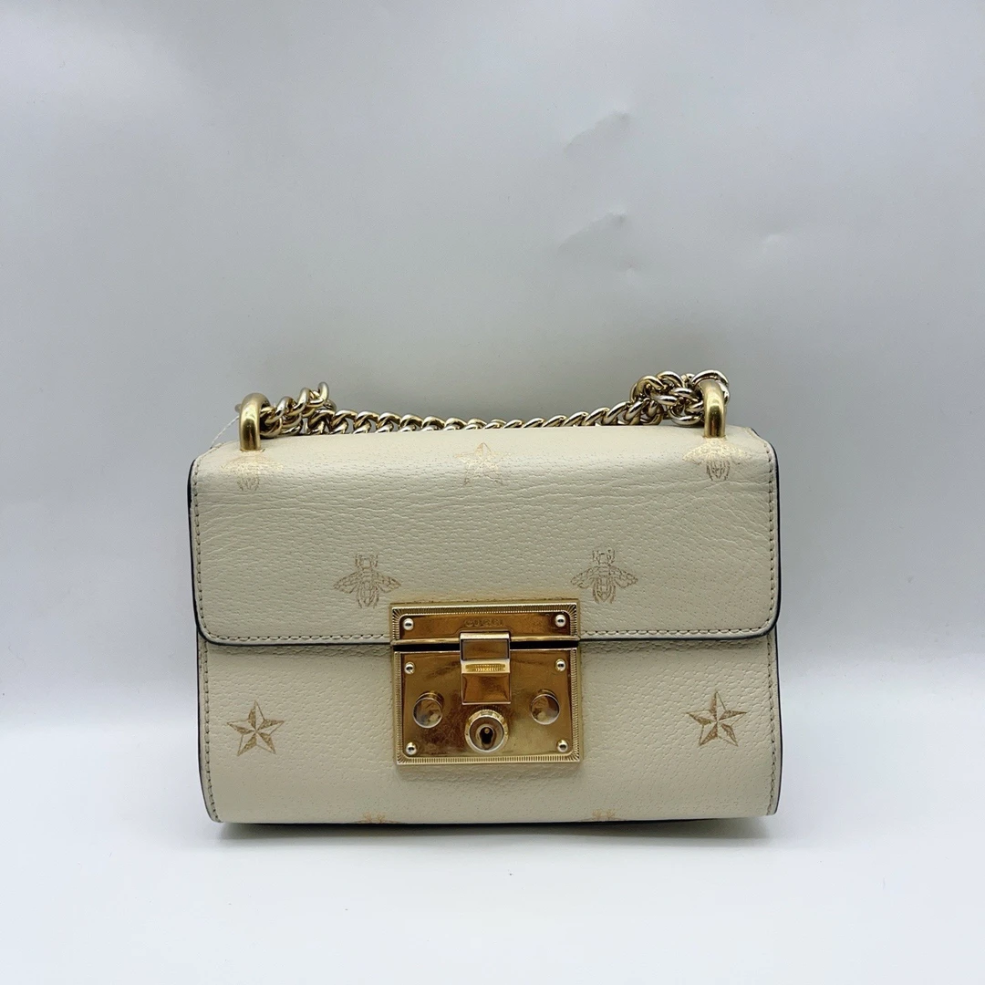 95新 GUCCI/古驰 白色盒子包1390 0746