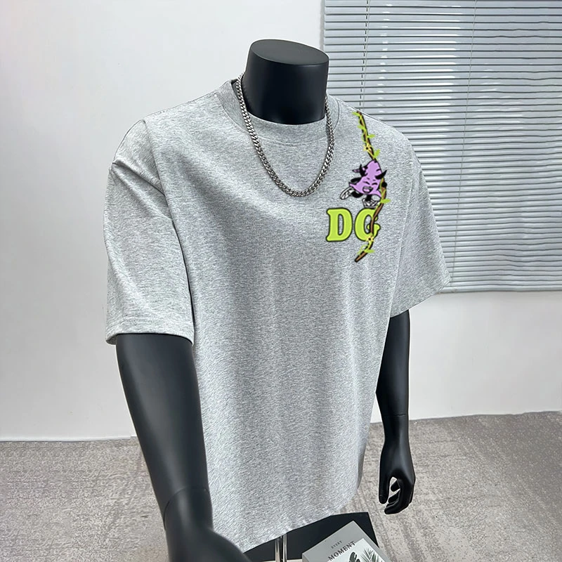 欧美潮牌ins创意印花纯棉短袖t恤男女夏季宽松休闲百搭时尚上衣