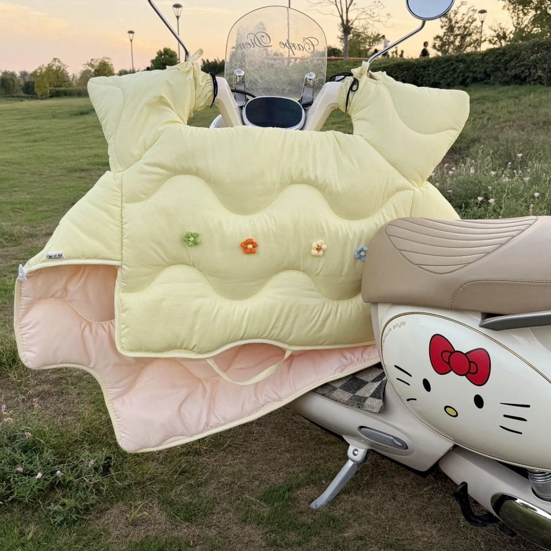 双拼色挡风被冬季加厚双面防水挡风被电车摩托车通用加厚防风罩LW