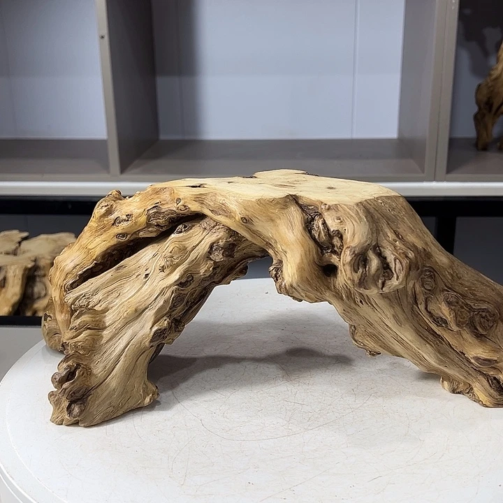 定***)木石榴木榴疤底座摆件