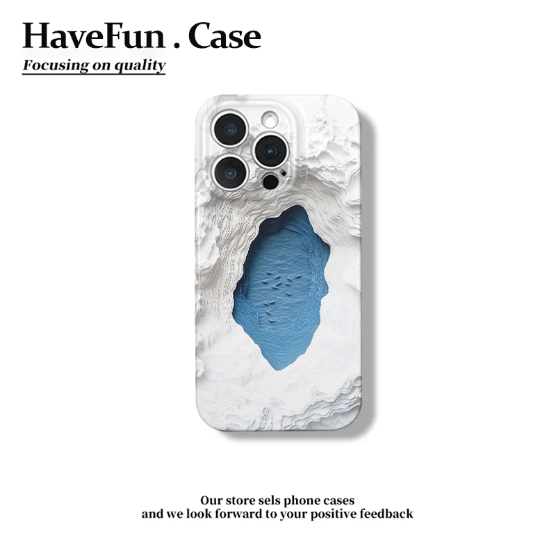 雅天立小众海洋剪纸适用iPhone13/16苹果硬手机壳华为vivoppo小米