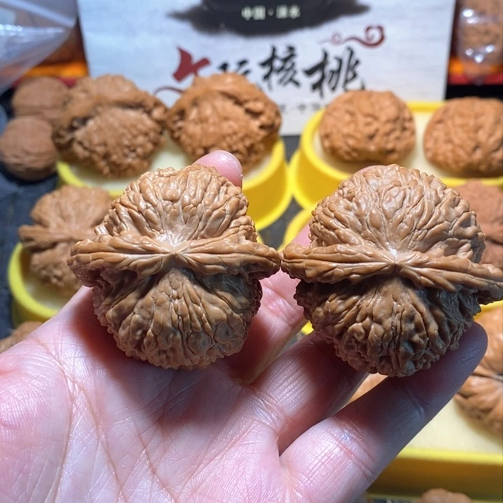 文玩核桃把件白狮子  精对45