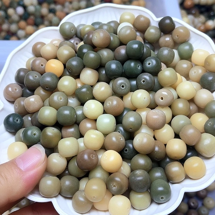 吊坠白玉菩提白玉菩提11微瑕多宝桶100颗灯牌宠100颗