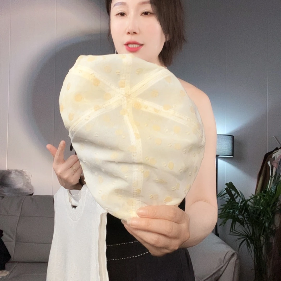 前进帽立体植绒波点去拍