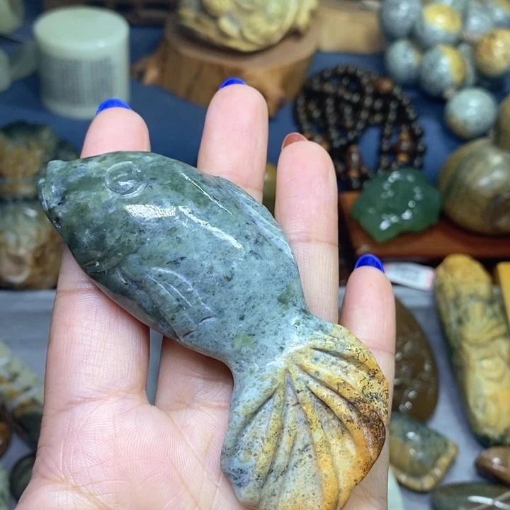 岫岩河磨玉（透闪石质玉）把件未镶嵌