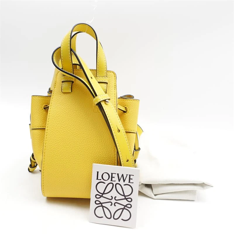 95新 LOEWE/罗意威 Hammock mini 黄色吊床 单肩包T_ZY0000277400